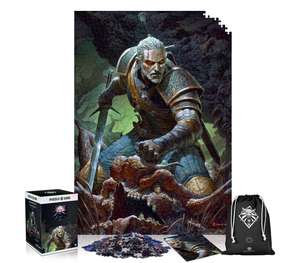 Merch The Witcher (Wiedźmin): Dark World Puzzles 1000 - 1068674 - zdjęcie 3
